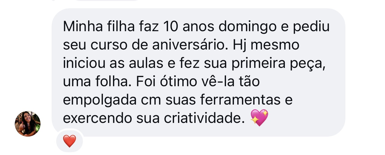 Depoimento de aluna